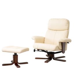 Artemis Home Woodacre Swivel Recliner in Cream - thumbnail 2