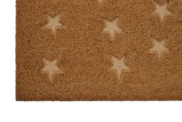 Orsina Star embossed coir doormat in Brown - Size: 100 cm diameter - thumbnail 4
