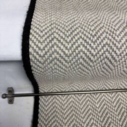 RainbowHome Herringbone Dapple Pure Wool Stair Runner With 100% Pure Wool Edge in Light Grey - Size: 70 cm x 700 cm - thumbnail 2