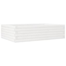 Berkfield Home Decorative Garden Planter White 90x60x23 cm Solid Wood Pine - Size: 90 x 60 x 23 cm - thumbnail 3