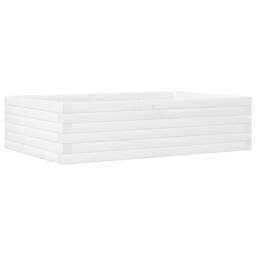Berkfield Home Decorative Garden Planter White 90x60x23 cm Solid Wood Pine - Size: 90 x 60 x 23 cm - thumbnail 7
