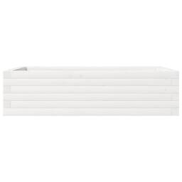 Berkfield Home Decorative Garden Planter White 90x60x23 cm Solid Wood Pine - Size: 90 x 60 x 23 cm - thumbnail 5