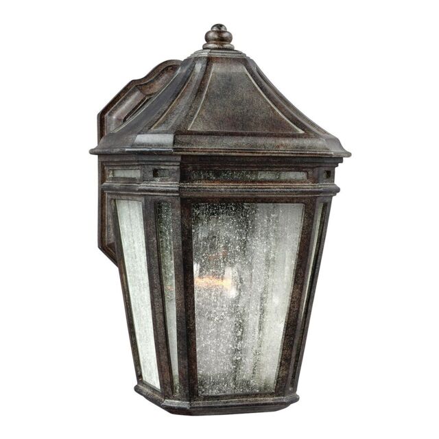 Loops Outdoor IP44 Wall Light Weathered Chestnut LED E27 75W - image 1