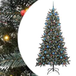 Berkfield Home Artificial Christmas Tree with Stand Green 114 x 114 x 210 cm - thumbnail 2