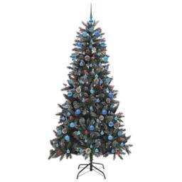 Berkfield Home Artificial Christmas Tree with Stand Green 114 x 114 x 210 cm - thumbnail 4
