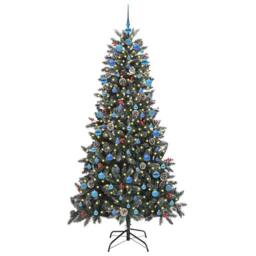 Berkfield Home Artificial Christmas Tree with Stand Green 114 x 114 x 210 cm - thumbnail 3