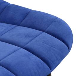 More4Homes Arlo Walnut Table Top W Walnut Legs + Nova Velvet Dining Chair Set Of 6 in Blue - thumbnail 8