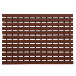 Nicoman PVC Duckboard Anti Slip Shower Mat Bath Mat 61cm x 43cm in Brown - Size: 61 cm x 43 cm