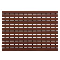 Nicoman PVC Duckboard Anti Slip Shower Mat Bath Mat 61cm x 43cm in Brown - Size: 61 cm x 43 cm - thumbnail 2