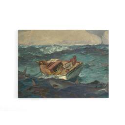 "Artery8 Homer The Gulf Stream Painting Wall Canvas Wall Art Print in Blue - Size: W24"" x H32""" - thumbnail 1