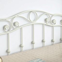 OAT Home Mayfair White & Brass Metal Single Day Bed Frame - thumbnail 5