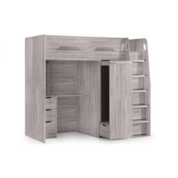 Ashfield Grey Oak Saver High Sleeper Cabin Bed in Light Grey - Size: Single - thumbnail 3
