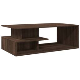 Berkfield Home Coffee Table Brown Oak 102x55x35 cm Engineered Wood - Size: 102 x 55 x 35 cm - thumbnail 6