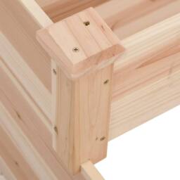 Berkfield Home Garden Raised Bed 120x120x56 cm Solid Wood Fir in Light Tan - Size: 120 x 120 x 56 cm - thumbnail 6