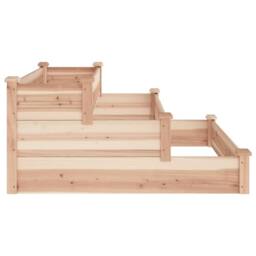 Berkfield Home Garden Raised Bed 120x120x56 cm Solid Wood Fir in Light Tan - Size: 120 x 120 x 56 cm - thumbnail 5