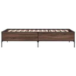 Berkfield Home Bed Frame without Mattress Brown Oak 100x200 cm - thumbnail 5