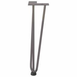 Berkfield Home Hairpin Table Legs 4 pcs Natural Steel 42 cm Solid Steel in Grey - thumbnail 5