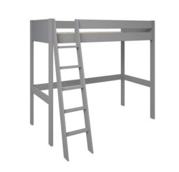 Noomi Tera Solid Wood High Sleeper Bed in Grey - Size: EU Single - thumbnail 6