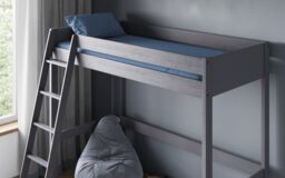 Noomi Tera Solid Wood High Sleeper Bed in Grey - Size: EU Single - thumbnail 4