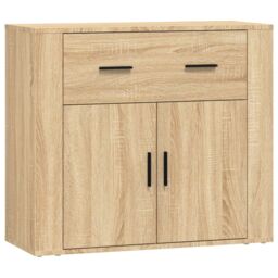 Berkfield Home Sideboards 3 pcs Sonoma Oak Engineered Wood in Brown - thumbnail 6