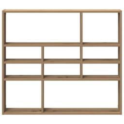 Berkfield Home Wall Shelf Artisan Oak 90x16x78 cm Engineered Wood in Brown - Size: 90 x 16 x 78 cm - thumbnail 4