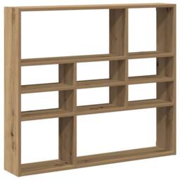 Berkfield Home Wall Shelf Artisan Oak 90x16x78 cm Engineered Wood in Brown - Size: 90 x 16 x 78 cm - thumbnail 3