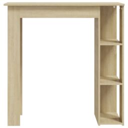 Berkfield Home Bar Table with Shelf Sonoma Oak 102x50x103.5 cm Engineered Wood in Brown - thumbnail 3