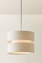 ValueLights Sophia Small 26cm Drum Easy Fit Ceiling Light Lamp Shade with Bulb in Cream - Size: 10 inches - thumbnail 3