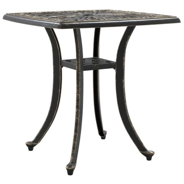 Berkfield Home Garden Table Bronze 53x53x53 cm Cast Aluminium in Brown - Size: 53 x 53 x 53 cm - image 1