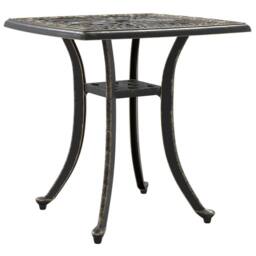 Berkfield Home Garden Table Bronze 53x53x53 cm Cast Aluminium in Brown - Size: 53 x 53 x 53 cm - thumbnail 7