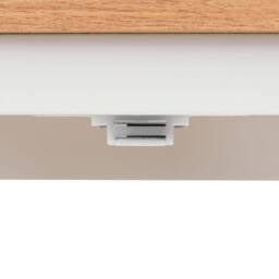 Wyld and Coco Washbasin Cabinet White MDF 60 x 75 cm Perforated Doors - thumbnail 7