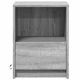 Berkfield Home Bedside Cabinets with LED Lights 2 pcs Grey Sonoma Engineered Wood - thumbnail 6