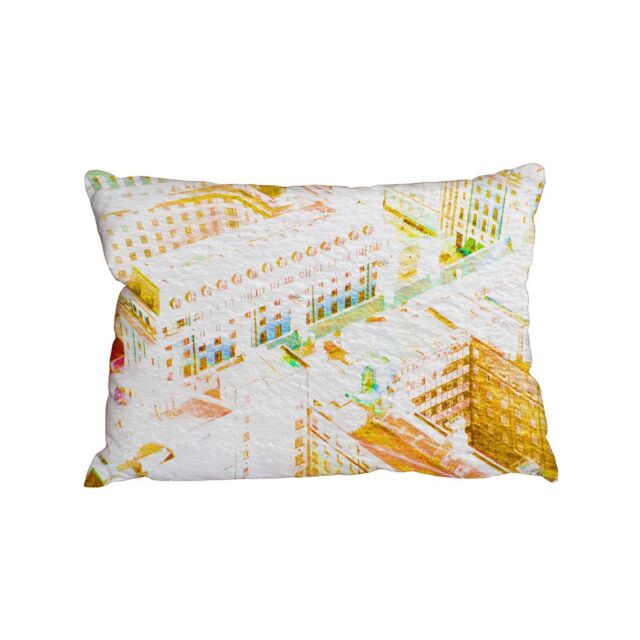 Benjamin Tate Design Cushions - LONDON ROOF TOPS ORANGE (Cushion)