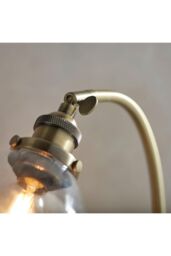 Netlighting Hansen 1 Light Table Lamp Antique Brass Glass E14 in Gold - thumbnail 5
