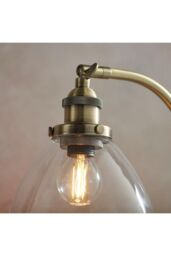 Netlighting Hansen 1 Light Table Lamp Antique Brass Glass E14 in Gold - thumbnail 4
