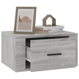 Berkfield Home Wall-mounted Bedside Cabinet Grey Sonoma 50x36x25 cm - Size: 50 x 36 x 25 cm - thumbnail 5