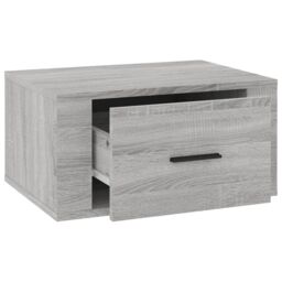 Berkfield Home Wall-mounted Bedside Cabinet Grey Sonoma 50x36x25 cm - Size: 50 x 36 x 25 cm - thumbnail 6