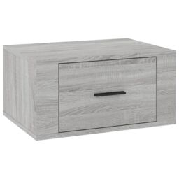 Berkfield Home Wall-mounted Bedside Cabinet Grey Sonoma 50x36x25 cm - Size: 50 x 36 x 25 cm - thumbnail 2