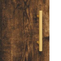 Berkfield Home TV Cabinet Smoked Oak 150x30x50 cm Engineered Wood in Brown - Size: 150 x 30 x 50 cm - thumbnail 9
