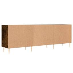 Berkfield Home TV Cabinet Smoked Oak 150x30x50 cm Engineered Wood in Brown - Size: 150 x 30 x 50 cm - thumbnail 8