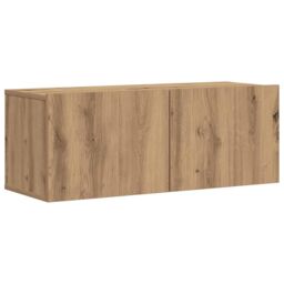 Berkfield Home 7 Piece TV Cabinet Set Wall-mounted Artisan Oak Engineered Wood in Brown - thumbnail 4