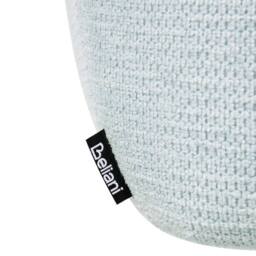 Wyld and Coco Swivel Dining Chair Light Blue Faux-Linen Upholstered Armrest - thumbnail 7