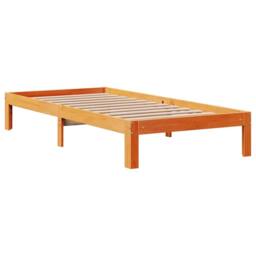 Berkfield Home Bed Frame without Mattress Wax Brown 100x200 cm Solid Wood Pine - thumbnail 5