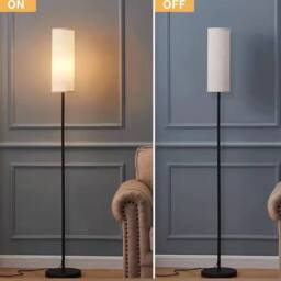 Ventryn Dimmable LED floor lamp with magnetic remote Modern reading light in Black - thumbnail 4