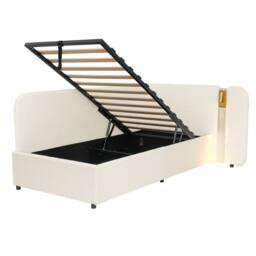 BTM 3ft Single Daybed Upholstered Storage Bed USB Reading Light in Light Beige - thumbnail 9