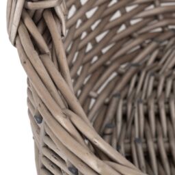 Red Hamper Antique Wash Bathroom Shopping Basket in Grey - Size: Small - thumbnail 5