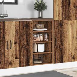Berkfield Home Bottom Cabinet Old Wood 40x44.5x81.5 cm Engineered Wood in Brown - thumbnail 3