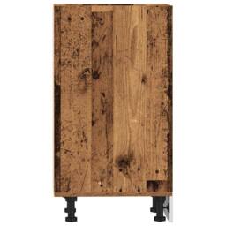 Berkfield Home Bottom Cabinet Old Wood 40x44.5x81.5 cm Engineered Wood in Brown - thumbnail 5