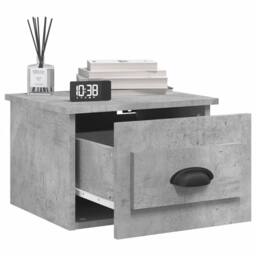 Berkfield Home Wall-mounted Bedside Cabinets 2 pcs Concrete Grey 41.5x36x28cm - Size: 41.5x36x28 cm - thumbnail 4