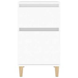 Berkfield Home Elegant Bedside Cabinet White 40x35x70 cm - Size: 40 x 35 x 70 cm - thumbnail 6